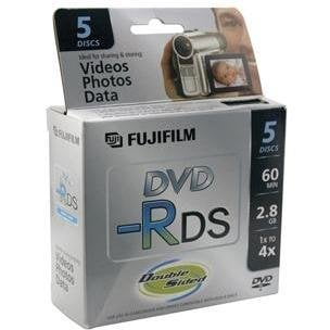 Videocámara Dvd-r Fujifilm Media 25302910, 2,8 Gb, 60 Minutos, Paquete De 5