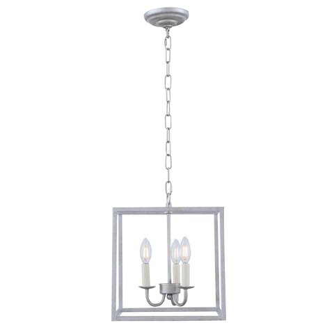 Lámpara Colgante Living District Eclipse 3 Luces Vintage Plata