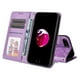 thumbnail image 2 of Funda tipo cartera FOXDOCK para iPhone SE 2020 , diseño girasol en relieve, cuero PU, cierre magnético, soporte y tarjetero, 2 of 5