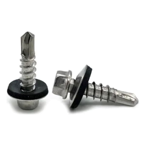 Metalfer - Tornillo Cabeza Hexagonal C/G Punta Broca 10X3/4 (100Un)