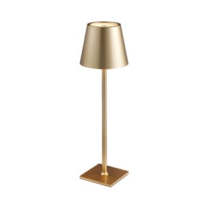 Want - Lampara De Mesa Led Táctil, Inalámbrica Y Recargable - Dorado