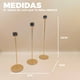 thumbnail image 3 of Candelabro 3 Piezas Porta Vela Centro De Mesa Iris Mosaico, 3 of 7