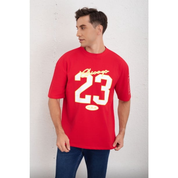 Polera Hombre Oversize Manga Corta Algodon Diseño 8006