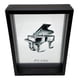 thumbnail image 3 of Cuadro De Vidrio Marco Negro Diseño Piano Decorativo Grande, 3 of 5
