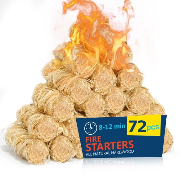 Fire Starter JDZKOMKE, extralargo, 12 minutos, 72 unidades, resistente al agua