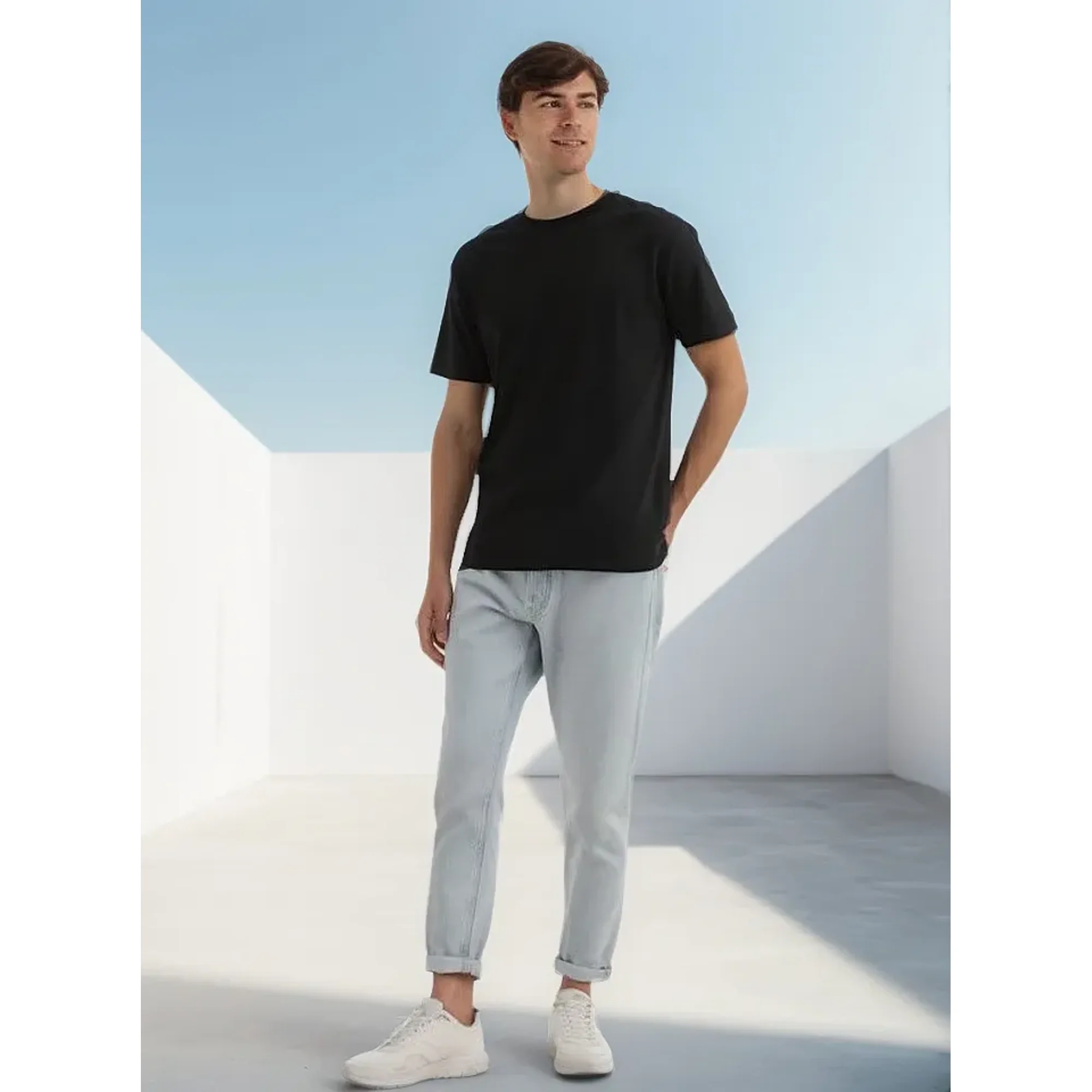 Creaprint - Polera Algodon Mc Unisex Negro Talla Xxl