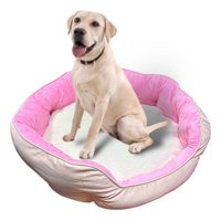 Crusec - Cama Cojín 70 Cm Mascotas Acolchada Grande Para Perro Y Gato Rosa