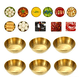 thumbnail image 1 of Xiao Hua Juego de 6 mini cuencos dorados para salsas: cacerola de acero inoxidable de grado alimenticio de 8,6 x 3 cm, apta para lavavajillas y con diseño apilable., 1 of 3