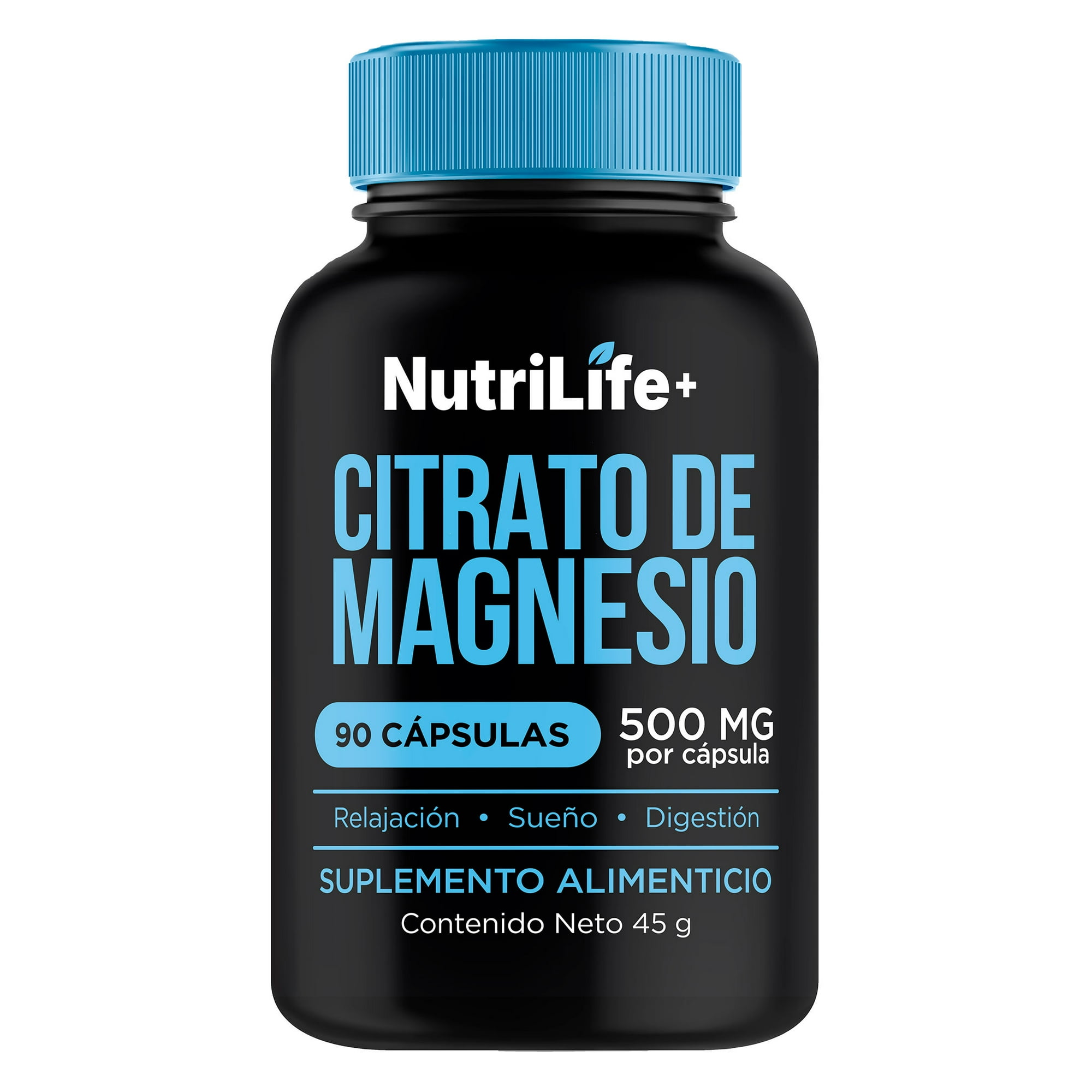 Emetres - Citrato De Magnesio 500 Mg 90 Cáps Nutrilife Sabor Sin Sabor