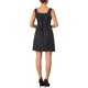thumbnail image 3 of INSPIRE CHIC Vestidos Cortos de Fiesta para Mujeres de Vuelta a la Escuela con Bordado Jacquard Floral sin Mangas Cuello Cuadrado Mini Vestido de Cóctel de Promoción Negro L, 3 of 5