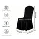 thumbnail image 3 of X6 Fundas Negro Para Silla Eoland Spandex Con Faldón Elegante Evento Bodas Banquetes, 3 of 4