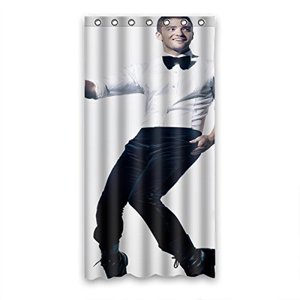 Pinghai - Cortina De Ducha Justin Timberlake, Juego De Cortinas De Baño Con Ganchos, Tamaño 36 X 72 Pulgadas