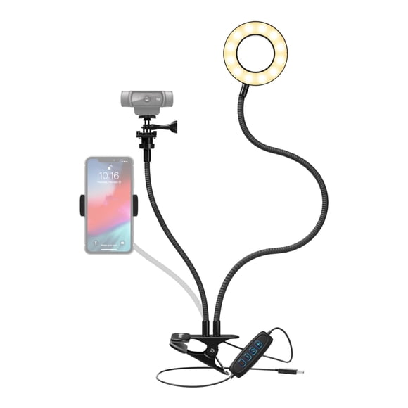 Soporte con Luz Anular para Selfies Knox Gear Brazo Flexible USB