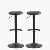 Form Design - Pack 2 Taburete Tapiz Bilbao Gris Oscuro