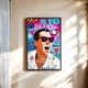 thumbnail image 3 of Cuadro Mural Vidrio Meme Di Caprio, 3 of 5