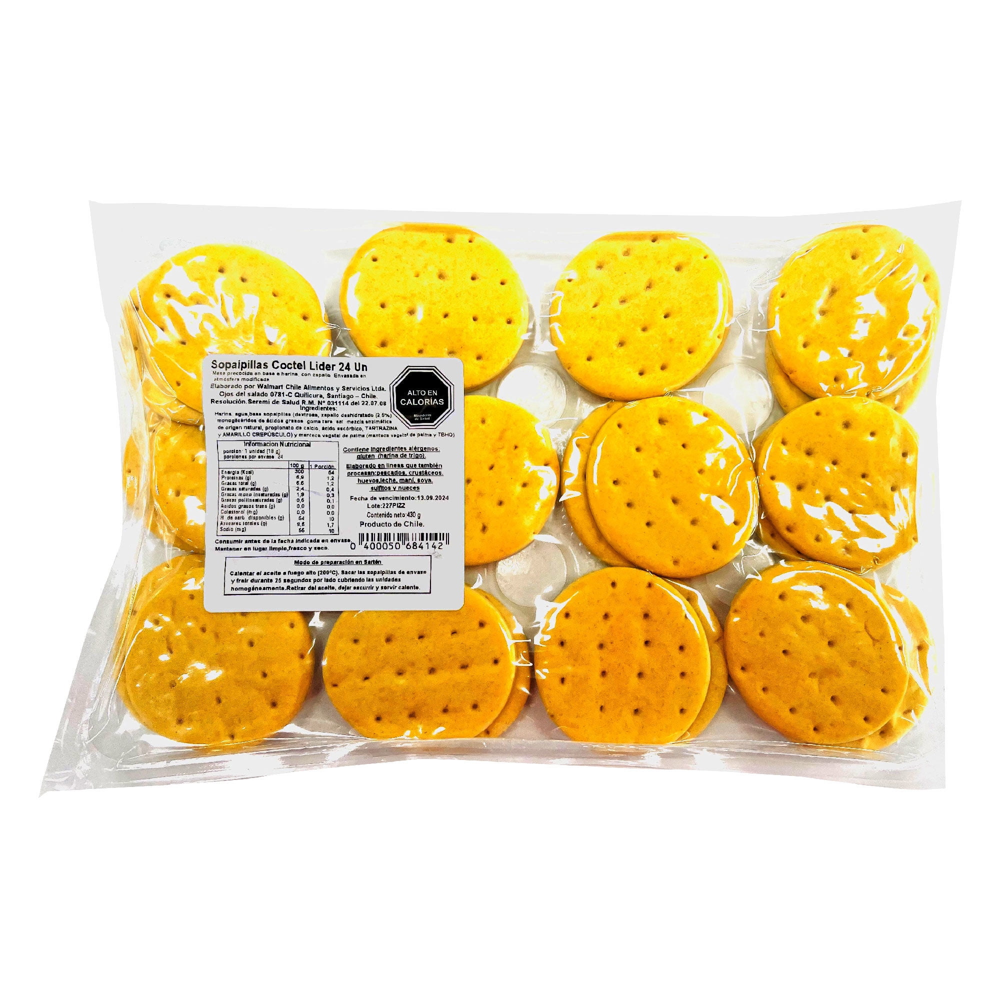Sopaipillas Coctel 24 Un 430 g Lider
