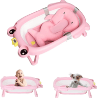 Wakeshome - Tina Sapito Bañera Bebé Plegable + Cojín Reforzado