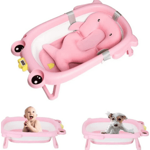 Wakeshome - Tina Sapito Bañera Bebé Plegable + Cojín Reforzado