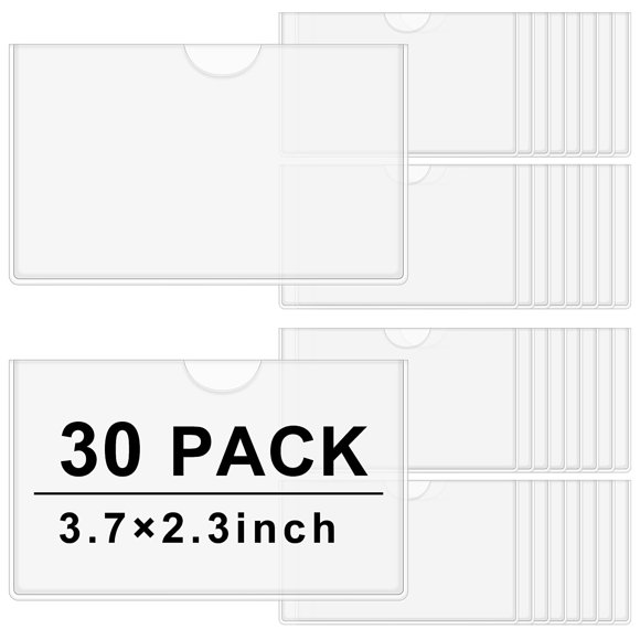 Bolsillos para tarjetas Chinco pack de 30, 9,4 × 5,8 cm, apertura superior