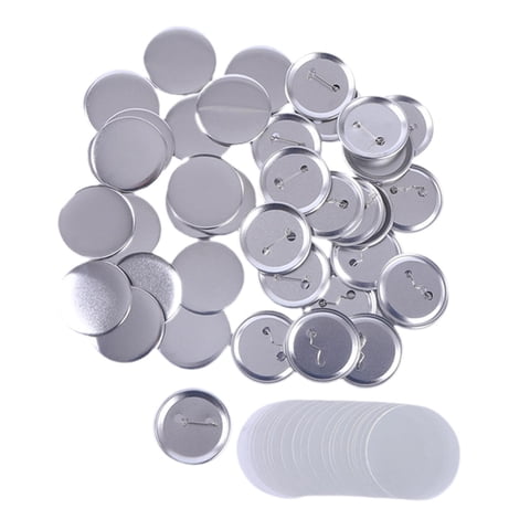 Magideal - 100 Piezas De Suministros Para Hacer Botones En , Kit De Insignias En , Piezas De Insignias Para Máquina De Hacer Botones, Manualidades De M