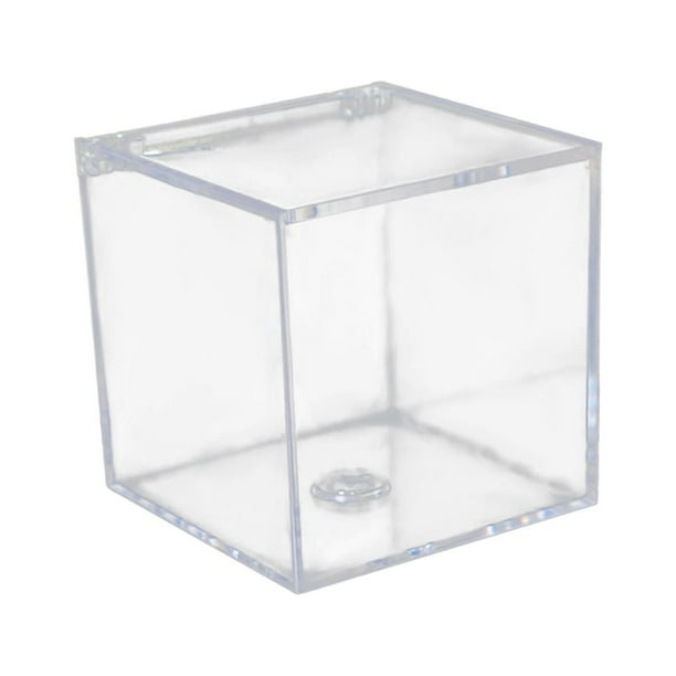 Caja Transparente Acrílica Con Tapas Caja De Regalo Transparente Para El Hogar Boda 6 Cm