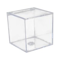 Bothyi - Caja Transparente Acrílica Con Tapas Caja De Regalo Transparente Para El Hogar Boda 6 Cm