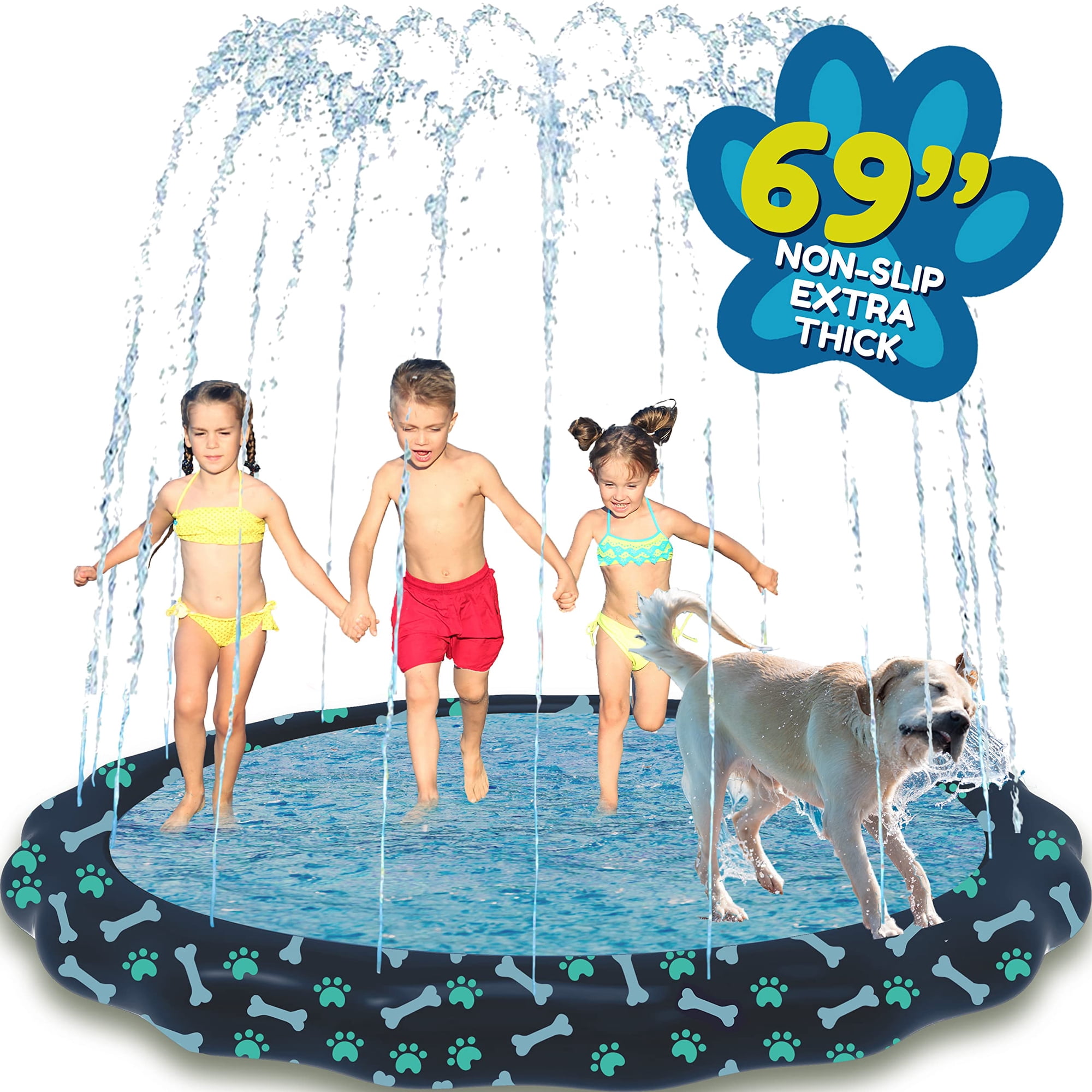 Almohadilla Antideslizante Splashez Para Niños Y Perros, Superficie Antideslizante De 175 Cm