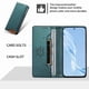 thumbnail image 5 of Funda Tipo Cartera de Cuero Sintético para Samsung Galaxy S21 Bloqueo RFID, con Ranuras para Tarjetas y Bolsillo para Efectivo, Cierre Magnético Fuerte Verde, 5 of 6