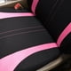 thumbnail image 4 of Juego Completo De Fundas Para Asientos De Coche Poliéster Negro Y Rosa, 4 of 9