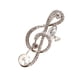 thumbnail image 4 of Elegante Broche De Nota Musical Con Diamantes De Imitación De Cristal, Joyería Para Músicos, Plata, 4 of 5
