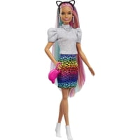 Barbie Leopard Rainbow Hair Doll (Morena) Con Función De Cambio De Color Para El Cabello, Barbie Barbie