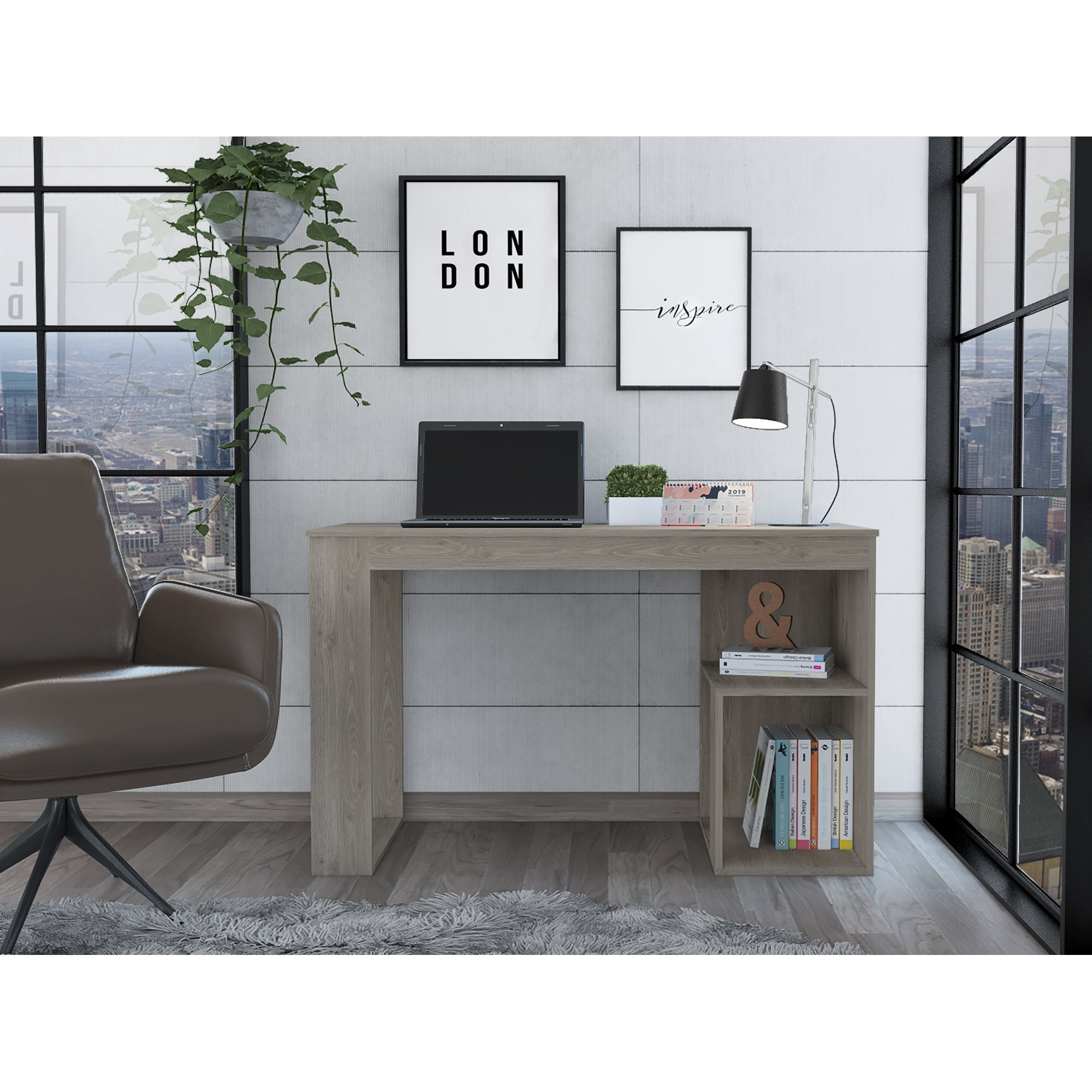 Tuhome - Escritorio Astana Ceniza 73,5x120x50 Cm