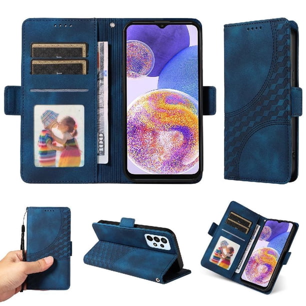 Carcasa FOXDOCK Samsung Galaxy M13 4G de cuero PU, diseño acolchado clásico, protección contra caídas y rayones