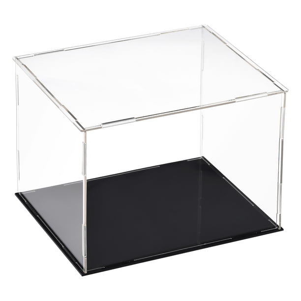 Uxcell Caja de Exhibición Acrílica Transparente Caja de Protección a Prueba de Polvo Cubo Vitrina para Coleccionables 20x15x15cm