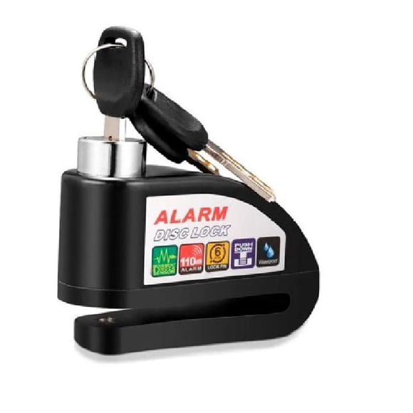 Candado Freno Disco Moto Bici Alarma Bloqueo Antirrobo