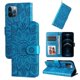 thumbnail image 1 of Funda tipo cartera FOXDOCK para iPhone 12 , diseño girasol en relieve, cuero PU, cierre magnético, soporte y tarjetero, 1 of 5