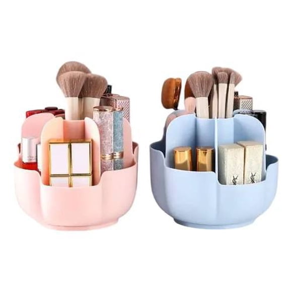 Organizador 360 Giratorio Brochas Lapices Cosmetiquero Rosa