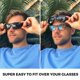 thumbnail image 4 of Gafas De Sol Polarizadas Azul Corte Fit Over Sobre Lentes, 4 of 5