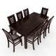 thumbnail image 2 of Juego de Comedor Roma 8 Sillas incluye 2 sitiales Chocolate Mesa 1.8 Rectangular Madera, 2 of 5