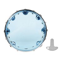 Magideal - Pandereta Tamborine Samba De Percusión De 10 Pulgadas, Tambor De Cabeza, Instrumento Musical De Pandereta Para Niños, Concierto Para Niños En El Aula Azul