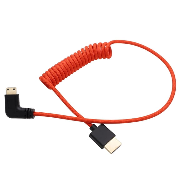 Cable Mini HDMI a HDMI 2.1 8K 4K HangTon 100 cm en L Derecho