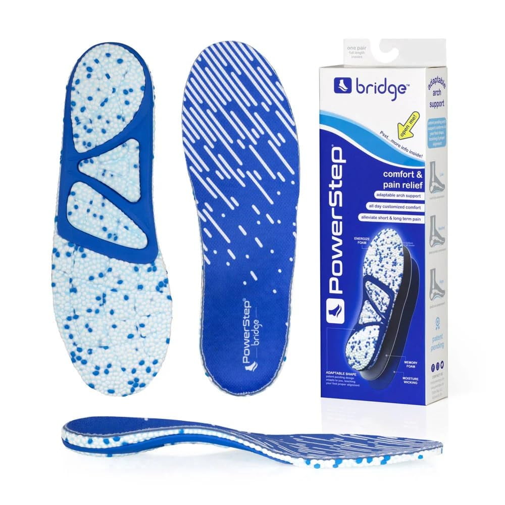 Plantillas Powerstep Bridge Comfort De Espuma Viscoelástica Para Alivio Plantar
