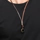 thumbnail image 3 of Collar unisex de cuero con anillo numeros romanos, 3 of 6