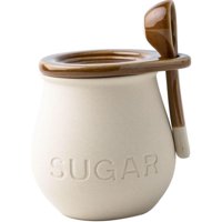 Magideal - Azulator, Jarra De Especias De Cerámica, Jarra De Especias Versátil Con Tapa, Recipiente De Té De Azúcar De Sal Multipropósito Para La Cafetería De La