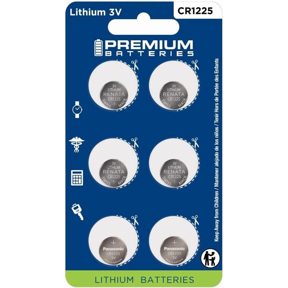 Baterías Premium CR1225 3V Litio (paquete de 6)