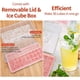 thumbnail image 3 of Bandeja para cubitos de hielo con tapa y recipiente | Bandeja de silicona para 44 cubitos de hielo | Moldes flexibles y seguros para cubitos de hielo. Incluye recipiente para hielo, cuchara y tapa., 3 of 5