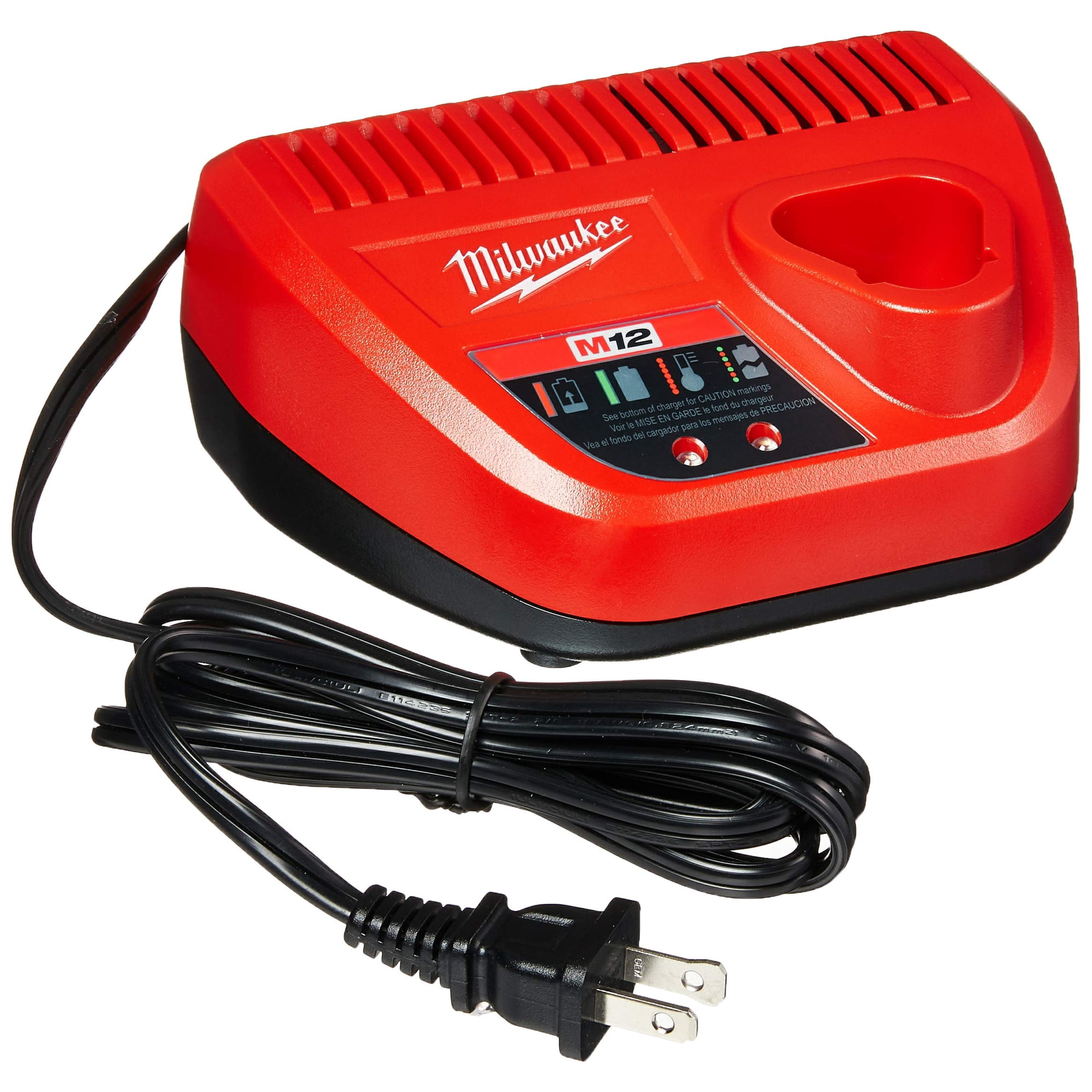 Cargador De Baterías Milwaukee M12 De Iones De Litio 12 V 30 Min Con Led