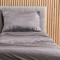 Hebra - Sabanas 200H 1.5P Saten Gris Oscuro