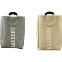 Genérico - Cesto Ropa Sucia Tela Con Mango Aluminio