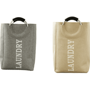 Genérico - Cesto Ropa Sucia Tela Con Mango Aluminio